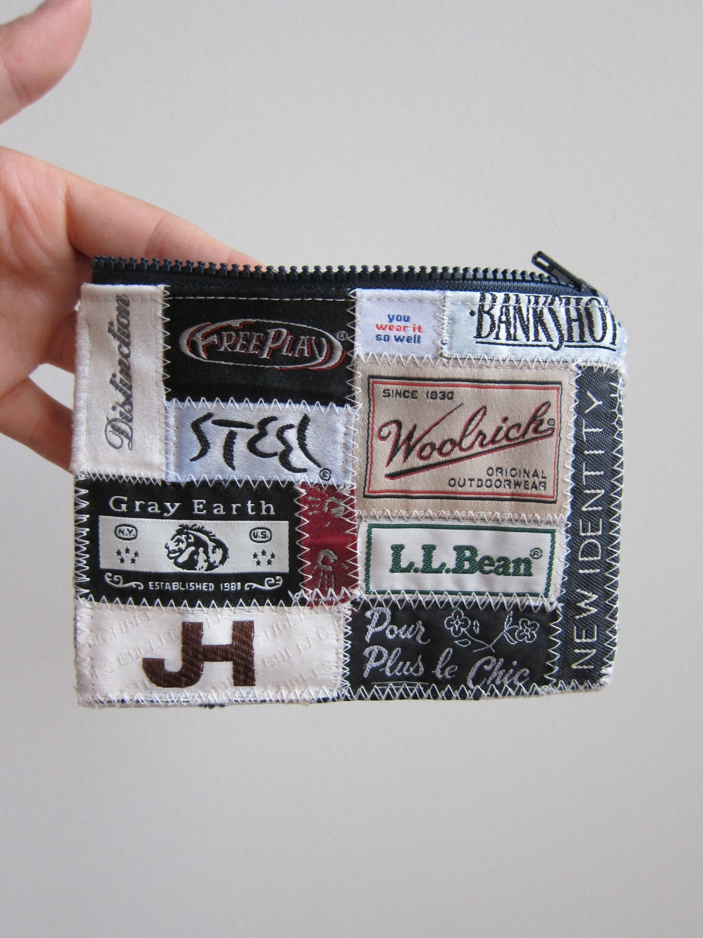 Salvaged Label Pouch