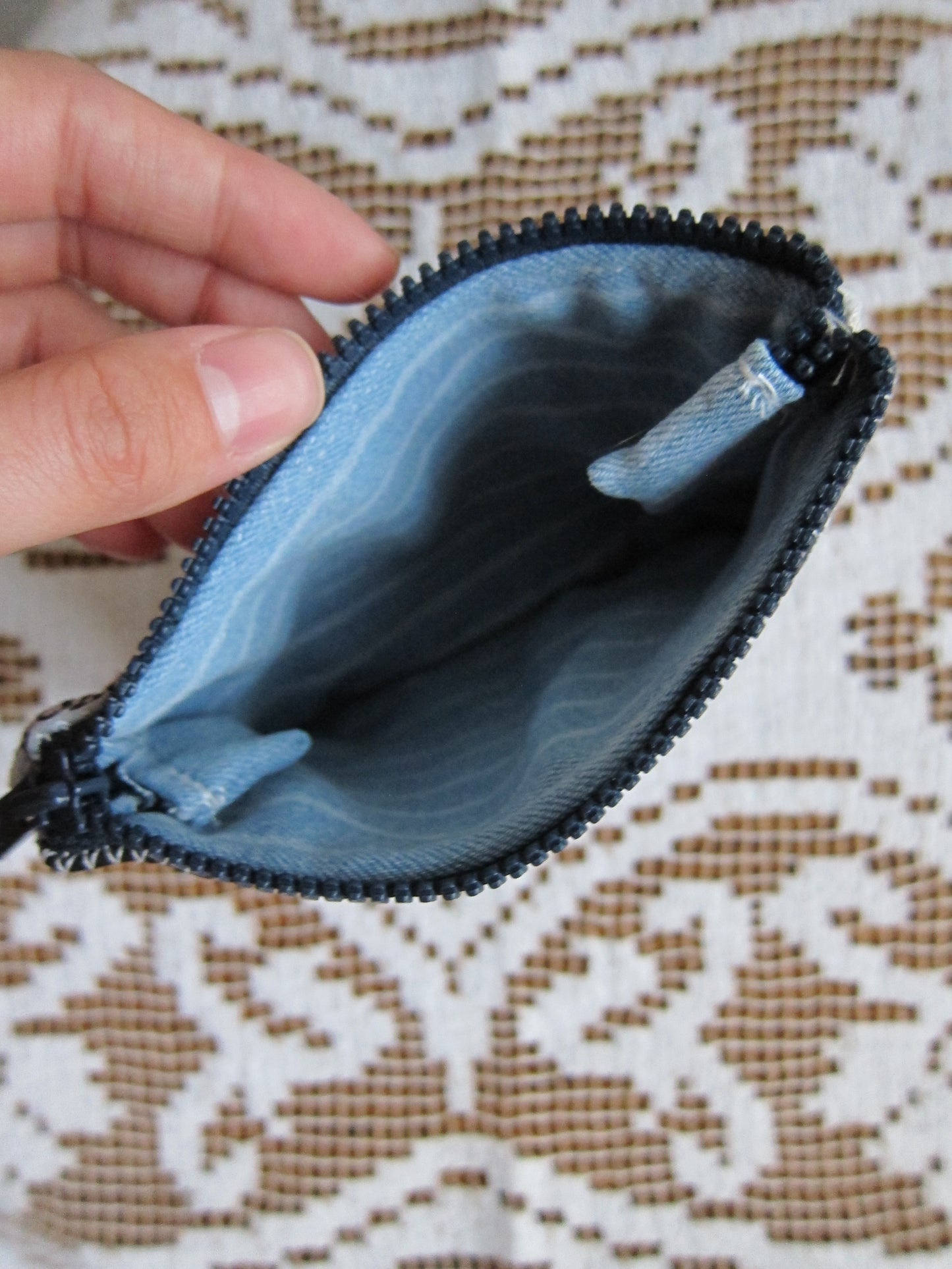 Salvaged Label Pouch